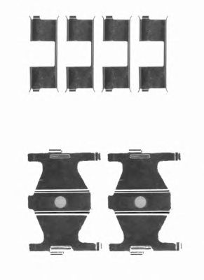 HELLA PAGID 8dz355204191 -  Комплектующие, колодки дискового тормоза